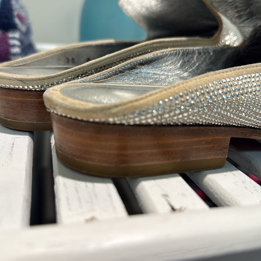 ROBERT CLERGERIE studded mules, made in France, size 38 - Picture 6 of 10